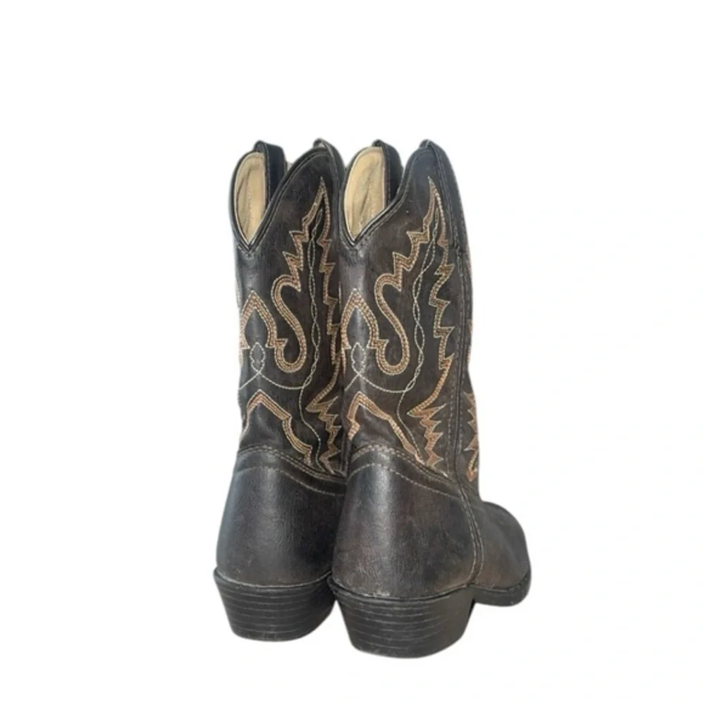 Rodeo Ropers‎ Kids Unisex Brown Western Boots Size 3